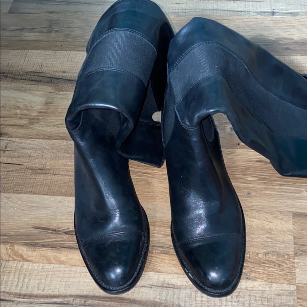 Knee high black boots